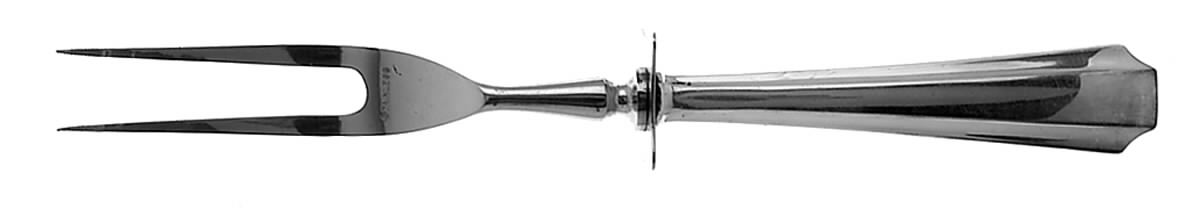 America (Sterling, 1931, No Monograms) Small Steak Carving Fork with Stainless Prongs by Concord-1