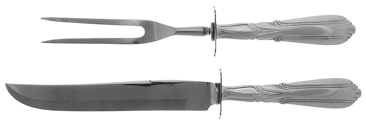 Crusader (Sterling, 1937-1938, No Monograms) Small Stainless Blade 2-Piece Steak Carving Set by Concord-1