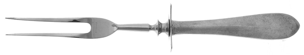 Old Hampshire (Sterling, 1925) Lg Carving/Roast Fork-Stn Prong w/Sterling Guard by Concord-1