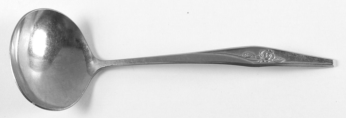 Spritely Rose (Stainless) Solid Gravy Ladle by Creative Manor-1