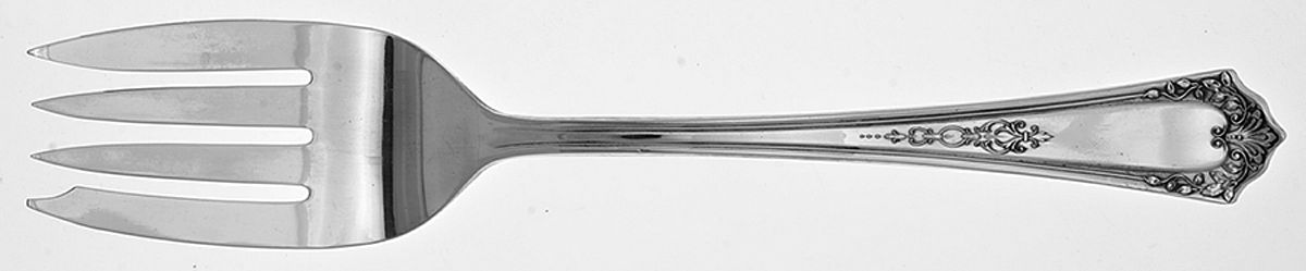 Three (Silverplate) Medium Solid Cold Meat Serving Fork by Continental Silverplate-1