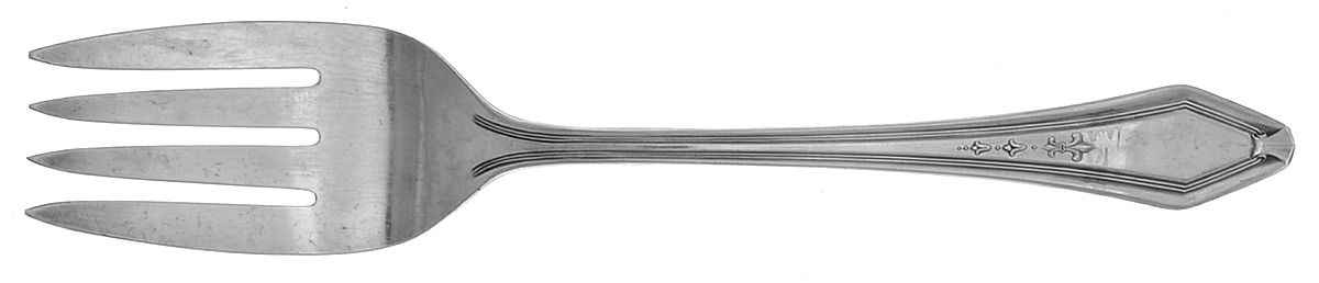 Two (Silverplate) Medium Solid Cold Meat Serving Fork by Continental Silverplate-1
