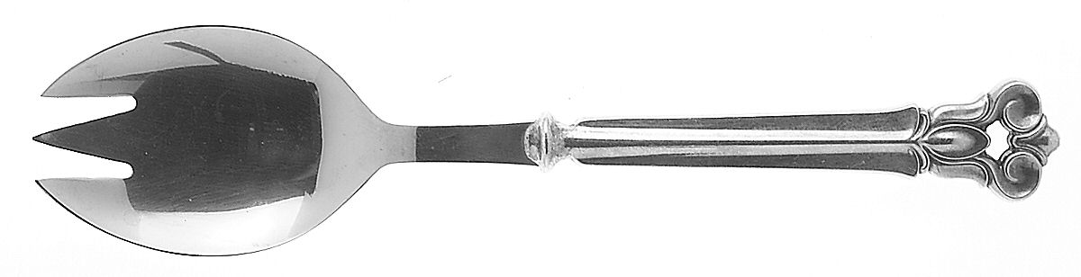 Monica (Sterling) Salad Serving Fork with Stainless Prongs by Cohr-1