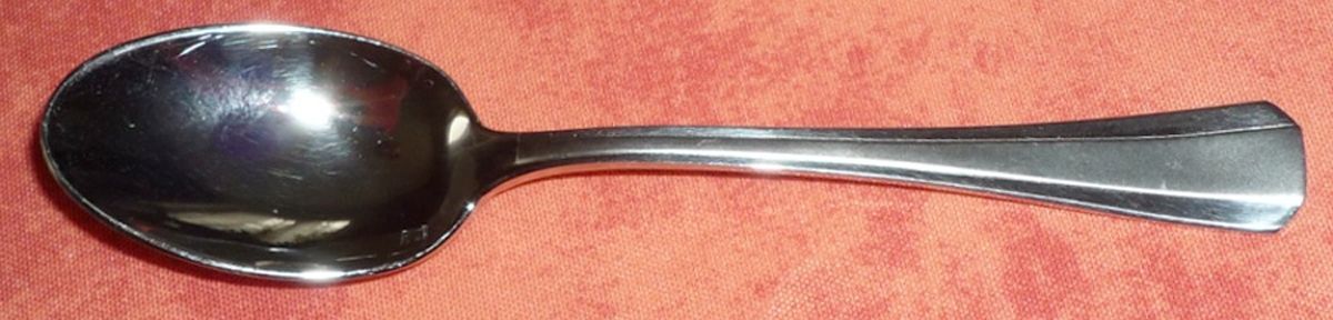 Arcadia Contrast (Stainless, Frosted Accents) Five O'Clock Teaspoon by Jean Couzon-1