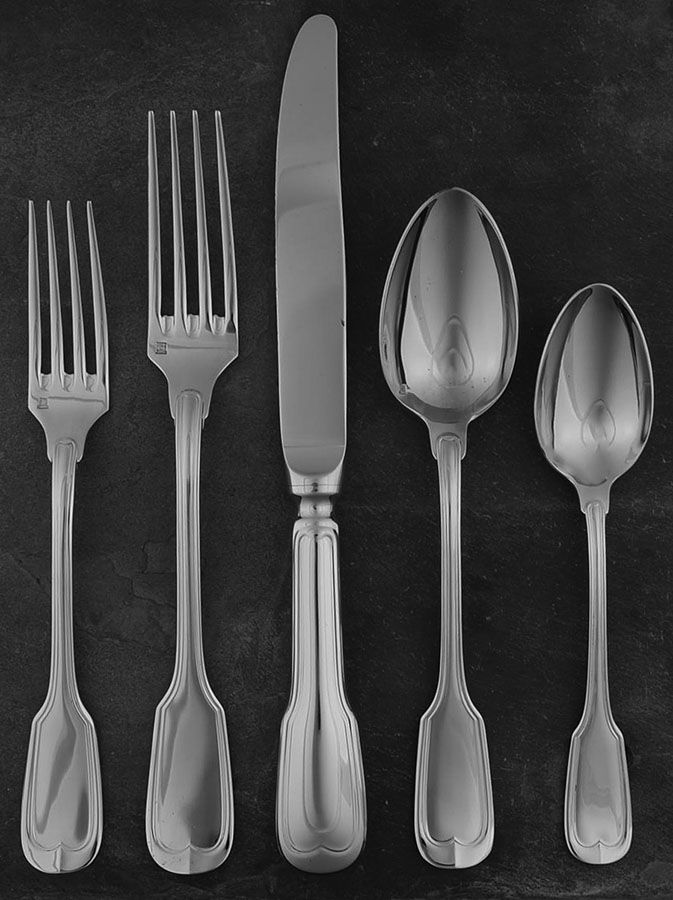 Bourbon (Stainless) 5 Piece Place Setting by Jean Couzon-1