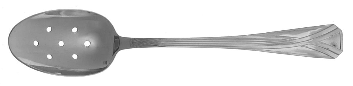 Eclat (Stainless) Pierced Solid Serving Spoon by Jean Couzon-1