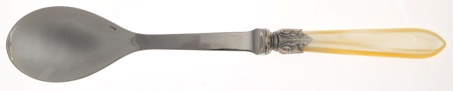 Galaxy-Pearl (Stainless) Salad Servng Spoon with Stainless Bowl by Jean Couzon-1