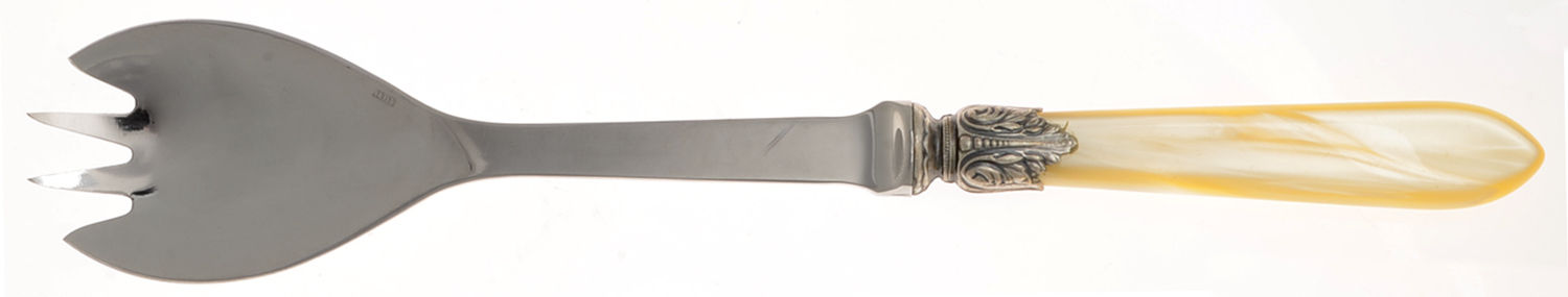 Galaxy-Pearl (Stainless) Salad Serving Fork with Stainless Prongs by Jean Couzon-1