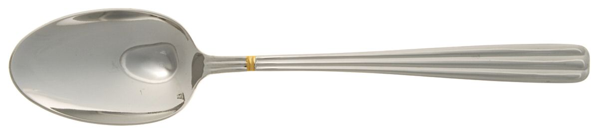 Isis Gold (Stainless, Gold Accent) Solid Serving Spoon by Jean Couzon-1