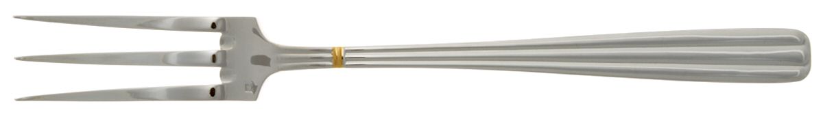Isis Gold (Stainless, Gold Accent) Solid Serving Fork by Jean Couzon-1