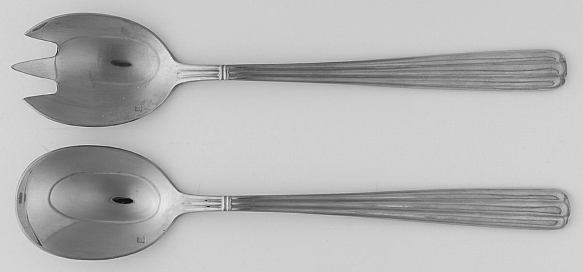 Isis (Stainless) (2 Pc) Solid Salad Set by Jean Couzon-1