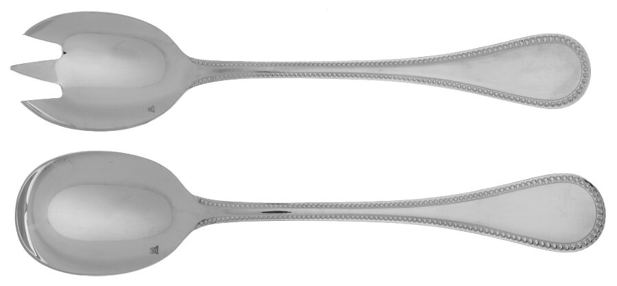 Le Perle (Stainless) (2 Pc) Solid Salad Set by Jean Couzon-1