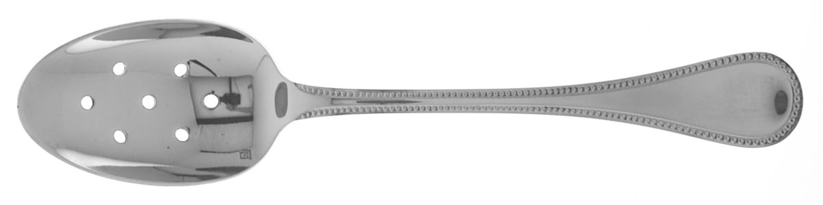Le Perle (Stainless) Pierced Solid Serving Spoon by Jean Couzon-1