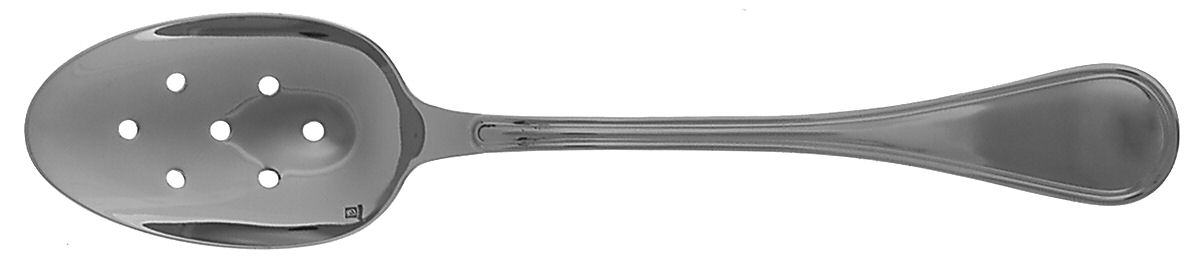 Lyrique (Stainless) Pierced Solid Serving Spoon by Jean Couzon-1