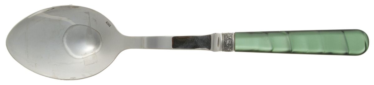 Nina-Green (Stainless) Solid Serving Spoon by Jean Couzon-1
