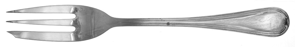 Senlis (Silverplate) Solid Serving Fork by Jean Couzon-1
