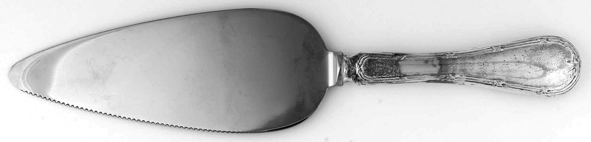 English Reed & Ribbon (Sterling) Pie Server with Stainless Blade by R. Carrs (England)-1