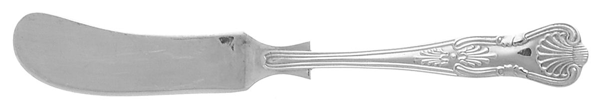 Kings (Sterling) Flat Handle Butter Spreader by R. Carrs (England)-1
