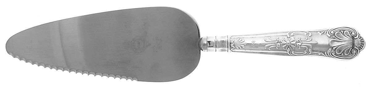 Kings (Sterling) Pie Server with Stainless Blade by R. Carrs (England)-1