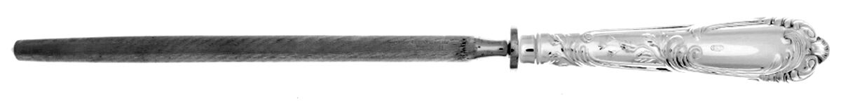 La Regence (Sterling) Small Steel Rod Sharpener Knife by R. Carrs (England)-1