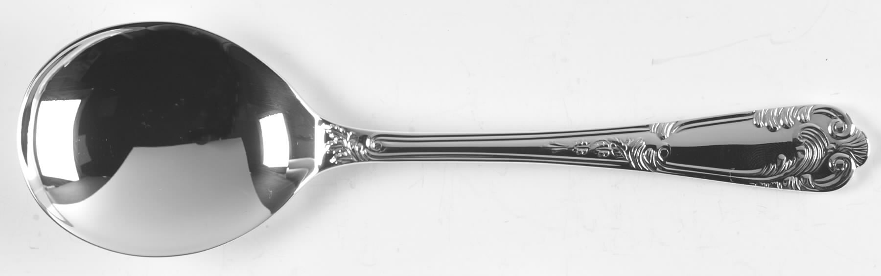 La Regence (Sterling) Round Bowl Soup Spoon (Gumbo) by R. Carrs (England)-1