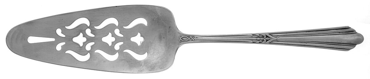 CSI1 (SILVERPLT) Solid Pierced Pie Server by Caroline-1