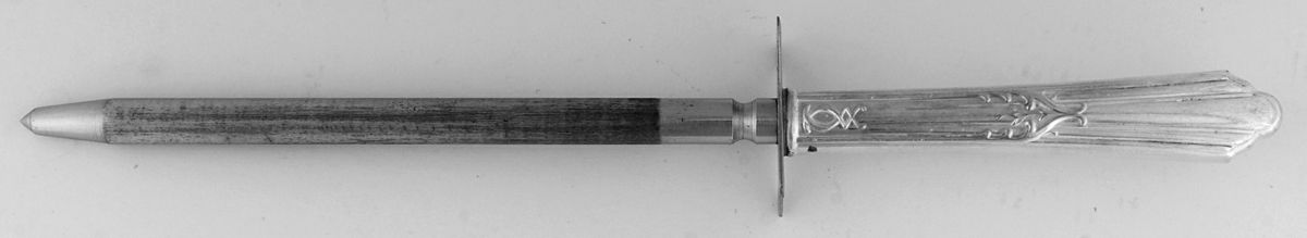CSI1 (SILVERPLT) Small Steel Rod Sharpener Knife by Caroline-1