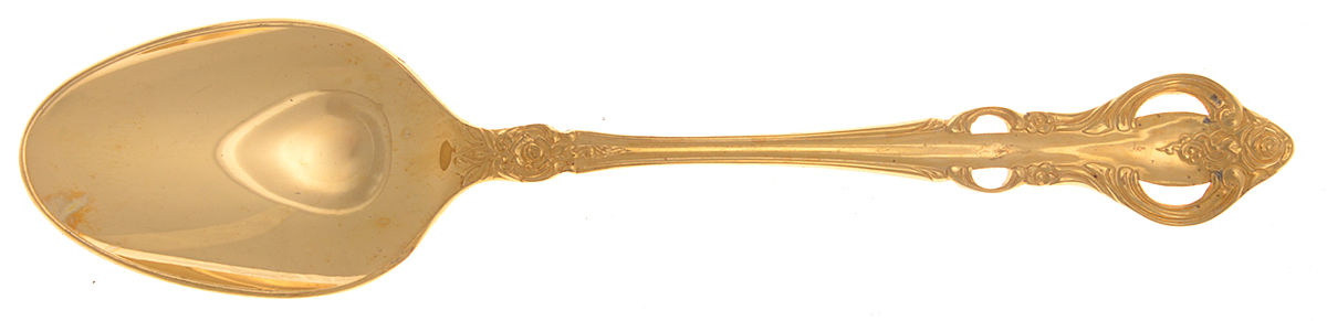CSM11 (Gold Electroplate) Place/Oval Soup Spoon by Cosmos Products Company-1