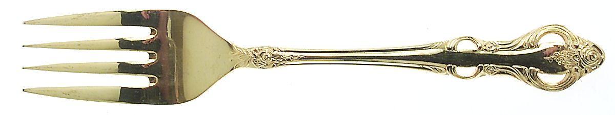 CSM11 (Gold Electroplate) Individual Salad Fork by Cosmos Products Company-1