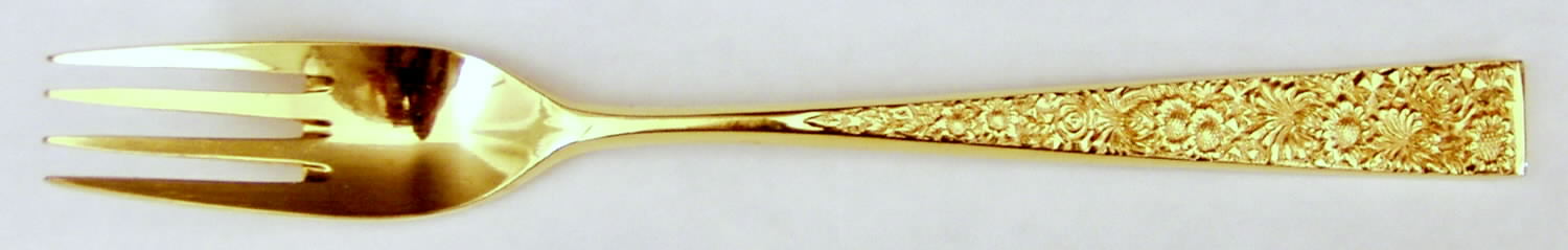 Golden Fresco (Gold Electroplate) Fork by Cosmos Products Company-1