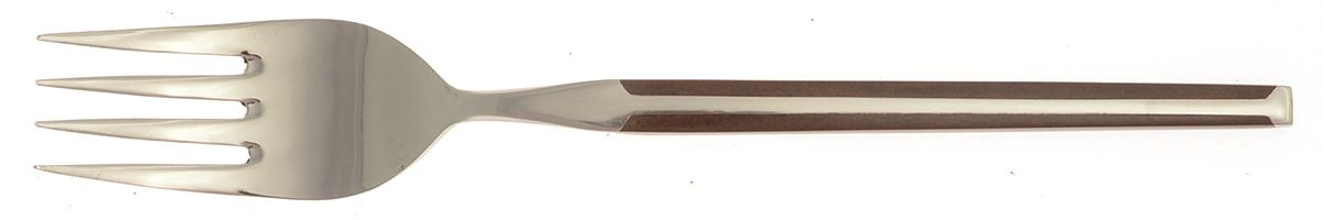 Soiree Ebony & Walnut (Stainless) Individual Salad Fork by Cosmos Products Company-1