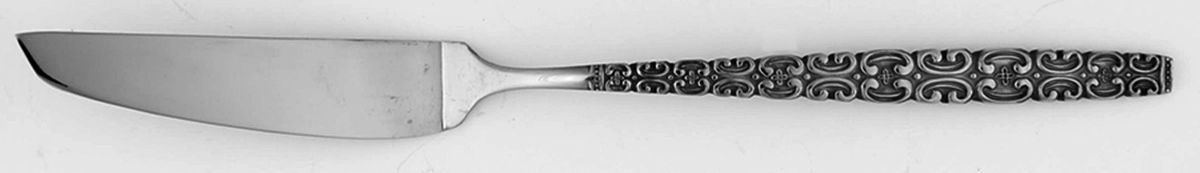 Royal Scroll (Stainless) Flat Handle Master Butter Knife by Continental Silver-1