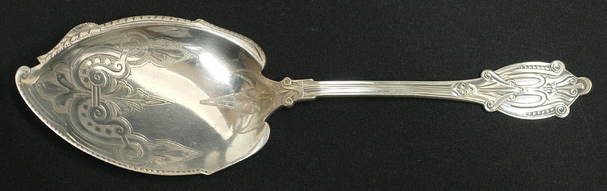Coin Silver Flatware Large Solid Ice Cream Server by Misc Coin Silver Mfg-1
