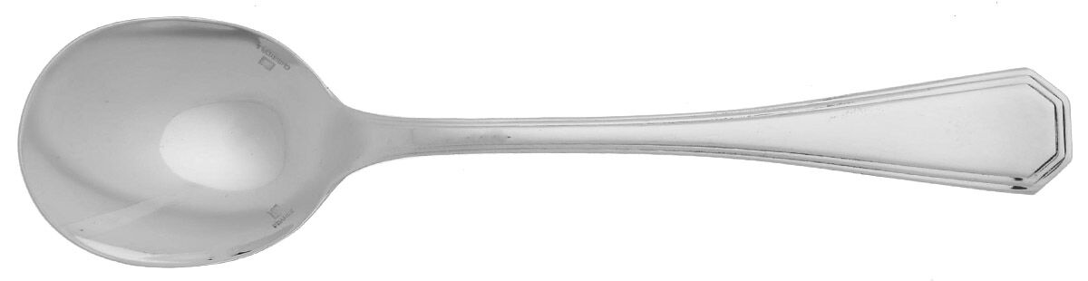 America (Silverplate, 1933) Round Bowl Soup Spoon (Cream Soup) HC by Christofle France-1