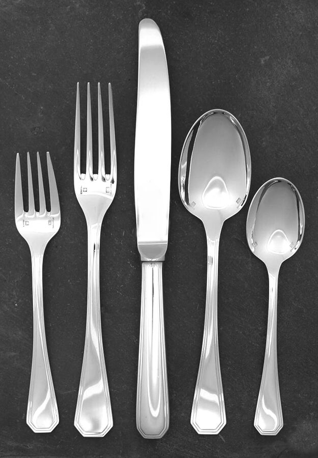 America (Silverplate, 1933) 5 Piece Place Setting by Christofle France-1