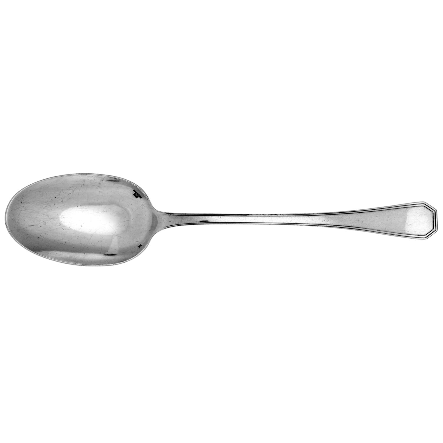 America (Silverplate, 1933) Large Solid Serving Spoon by Christofle France-1