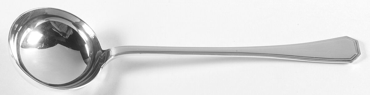 America (Silverplate, 1933) Large Solid Soup Ladle by Christofle France-1