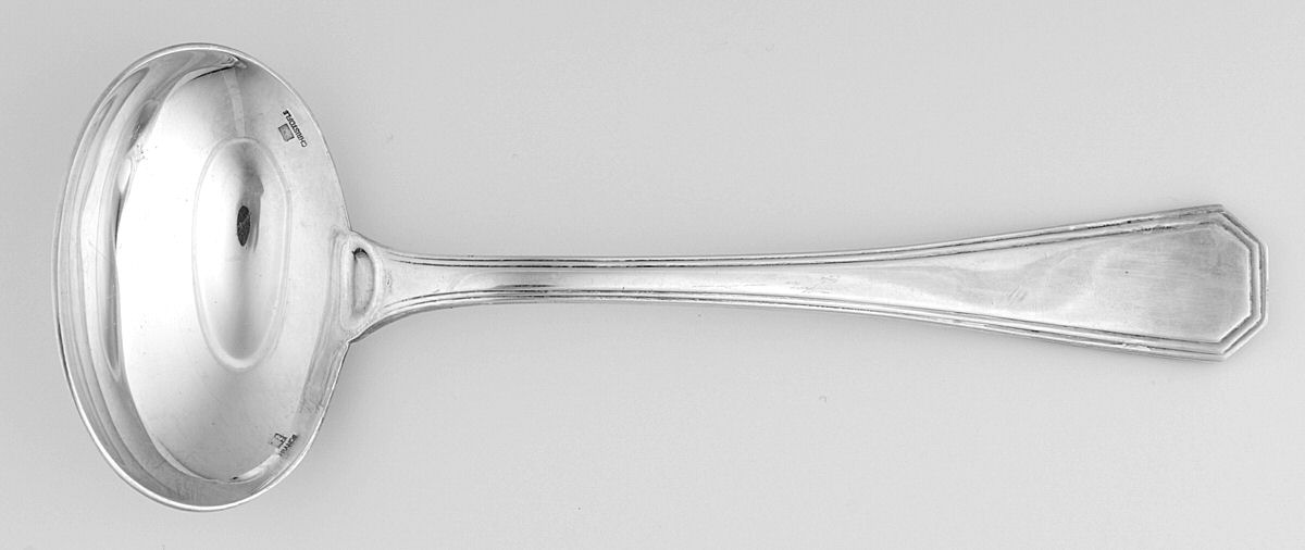 America (Silverplate, 1933) Solid Gravy Ladle by Christofle France-1