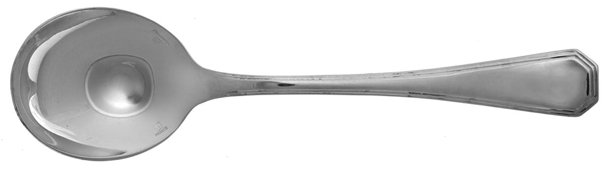 America (Silverplate, 1933) Round Bowl Soup Spoon (Cream Soup) by Christofle France-1