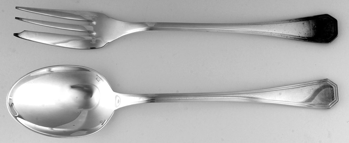 America (Silverplate, 1933) Solid Serving Set by Christofle France-1