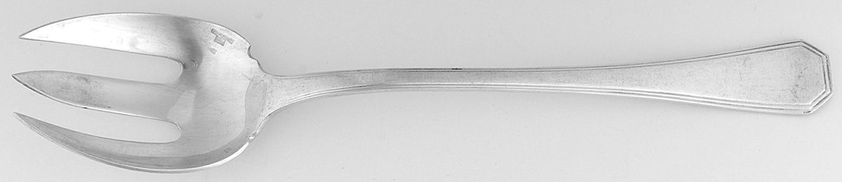 America (Silverplate, 1933) Solid Salad Serving Fork by Christofle France-1