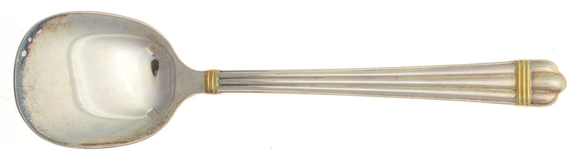 Aria Gold (Silverplate, Gold Accent) Sugar Spoon by Christofle France-1