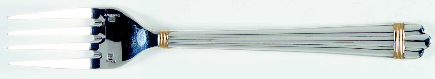 Aria Gold (Silverplate, Gold Accent) Individual Salad Fork by Christofle France-1