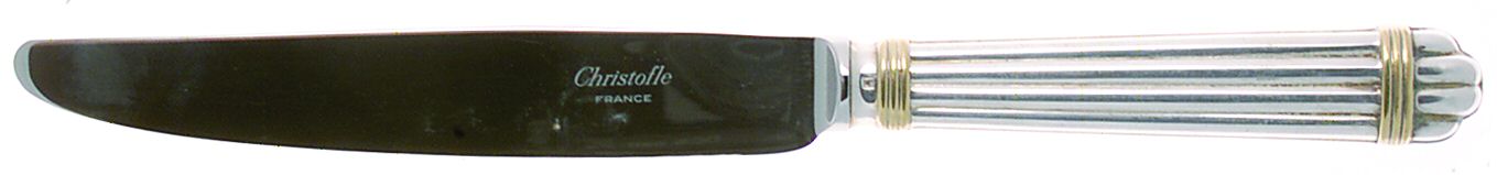 Aria Gold (Silverplate, Gold Accent) New French Hollow Knife by Christofle France-1