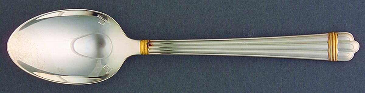 Aria Gold (Silverplate, Gold Accent) Five O'Clock Teaspoon by Christofle France-1