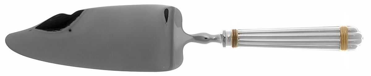 Aria Gold (Silverplate, Gold Accent) Pie & Cake Server with Stainless Blade by Christofle France-1