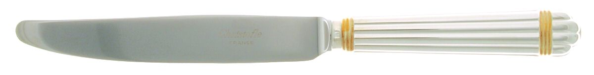 Aria Gold (Silverplate, Gold Accent) Dessert Knife with Stainless Blade by Christofle France-1