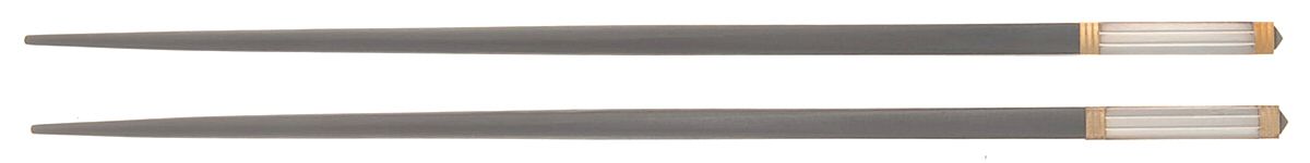 Aria Gold (Silverplate, Gold Accent) (Set of 2) Chopstick Set by Christofle France-1