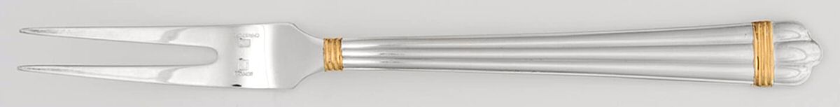 Aria Gold (Silverplate, Gold Accent) Snail Fork by Christofle France-1