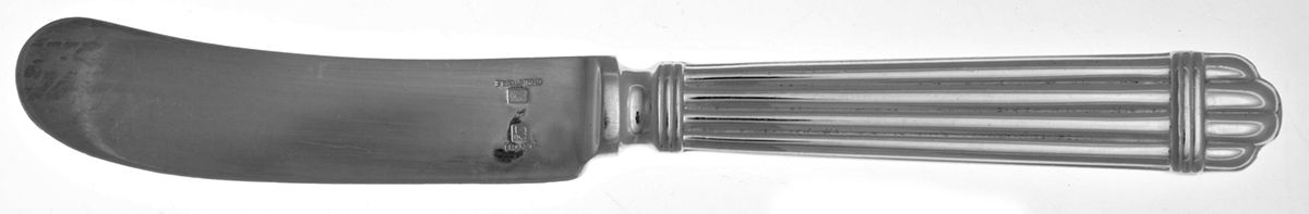 Aria (Silverplate, 1984) Flat Handle Butter Spreader by Christofle France-1